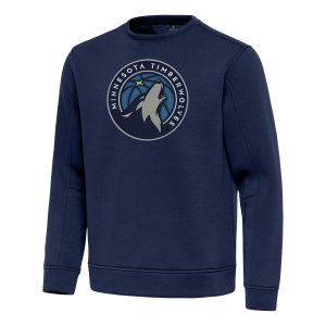 Antigua Minnesota Timberwolves Navy Relevant Stylish Pullover Sweatshirt