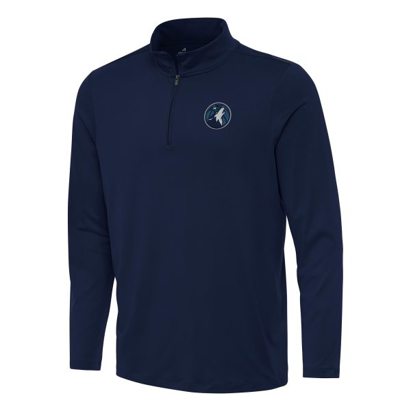 Antigua Minnesota Timberwolves Chic Navy Reprocess Quarter Zip Top
