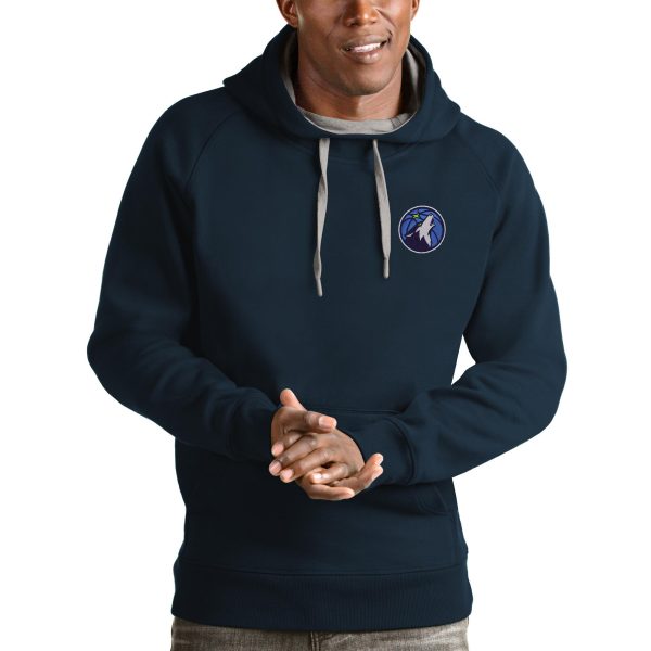 Antigua Minnesota Timberwolves Navy Stylish Victory Pullover Hoodie
