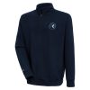 Antigua Minnesota Fabulous Timberwolves Navy Victory Quarter Zip Pullover Top
