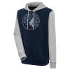Antigua Minnesota Timberwolves Navy/Heather Gray Victory Colorblock Pullover Gorgeous Hoodie