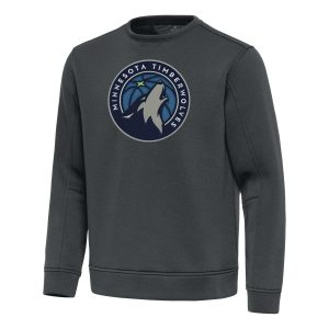 Antigua Minnesota Timberwolves Pewter Chic Relevant Pullover Sweatshirt