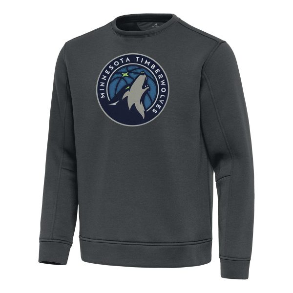 Antigua Minnesota Timberwolves Pewter Chic Relevant Pullover Sweatshirt