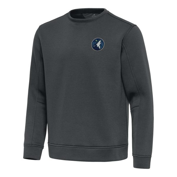 Antigua Minnesota Timberwolves Pewter Relevant Premium Pullover Sweatshirt