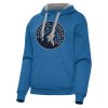 Antigua Minnesota Eye - catching Timberwolves Women's Blue Victory Pullover Hoodie