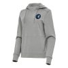 Antigua Minnesota Fabulous Timberwolves Women's Heather Gray Justice Pullover Hoodie