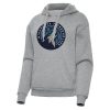 Antigua Minnesota Timberwolves Women's Heather Gray Victory Pullover Fabulous Hoodie