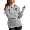 Antigua Minnesota Timberwolves Trendy Women's Heathered Gray Victory Full Zip Hoodie