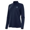 Antigua Minnesota Timberwolves Women's Navy Gorgeous Reprocess Quarter Zip Top