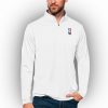 Antigua NBA White Premium Tribute Quarter Zip Pullover Top