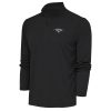 Antigua New Orleans Pelicans Charcoal Stylish Metallic Logo Tribute Quarter Zip Top