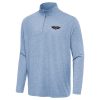 Antigua New Orleans Pelicans Heather Aqua Premium Hunk Quarter Zip Top