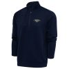 Antigua New Orleans Pelicans Navy Big & Tall Metallic Logo Trendy Generation Quarter Zip Top