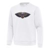 Antigua New Elegant Orleans Pelicans White Relevant Pullover Sweatshirt