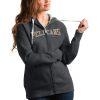 Antigua New Orleans Pelicans Women's Charcoal Team Chic Victory Full Zip Hoodie