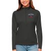 Antigua New Orleans Pelicans Women's Charcoal Tribute Chic Half Zip Top