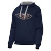 Antigua New Orleans Trendy Pelicans Women's Navy Victory Pullover Hoodie