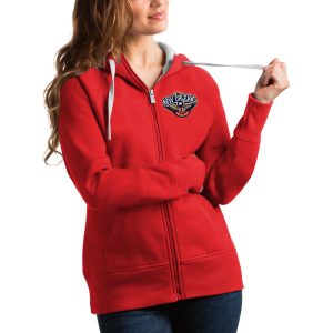 Antigua New Orleans Pelicans Women's Red Victory Full Zip Hoodie Elegant
