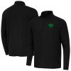 Antigua New York Knicks Premium Black St. Patrick's Day Intent Quarter Zip Jacket