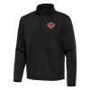 Antigua New York Knicks Black Twist Quarter Eye - catching Zip Pullover Top