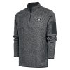 Antigua New Elegant York Knicks Heather Gray Metallic Logo Big & Tall Fortune Quarter Zip Jacket