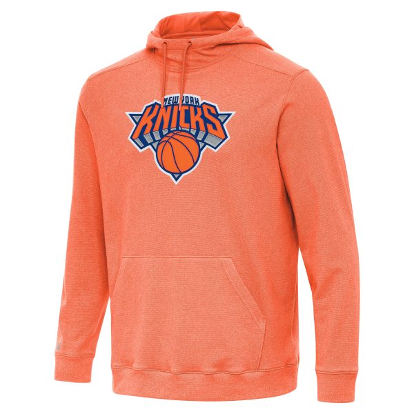 Antigua New York Knicks Heather Orange Cloud Pullover Hoodie Unique