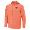 Antigua New York Knicks Trendy Heather Orange Effortless Full Zip Hoodie Jacket