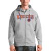 Antigua New Elegant York Knicks Heathered Gray Victory Full Zip Hoodie