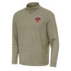 Antigua New York Fabulous Knicks Olive Subtle Quarter Zip Sweatshirt