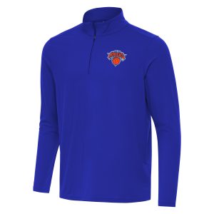 Antigua New Stylish York Knicks Royal Intent Quarter Zip Top
