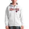 Antigua New York Knicks White Victory Full Zip Chic Hoodie