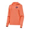 Antigua New York Knicks Women's Heather Orange Justice Pullover Hoodie Gorgeous