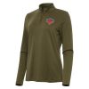 Antigua New York Knicks Women's Olive Stylish Reprocess Quarter Zip Top