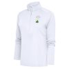 Antigua New York Knicks Women's White Shamrock Tribute Gorgeous Half Zip Pullover Top