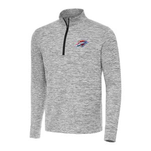 Antigua Oklahoma City Thunder Black Cause Quarter Fabulous Zip Top