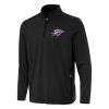 Antigua Elegant Oklahoma City Thunder Black Perilous Quarter Zip Sweatshirt