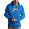 Antigua Gorgeous Oklahoma City Thunder Blue Team Logo Victory Pullover Hoodie