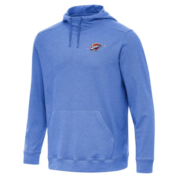 Antigua Oklahoma City Thunder Heather Blue Gorgeous Cloud Pullover Hoodie