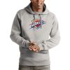 Antigua Oklahoma City Thunder Heather Gray Team Trendy Logo Victory Pullover Hoodie