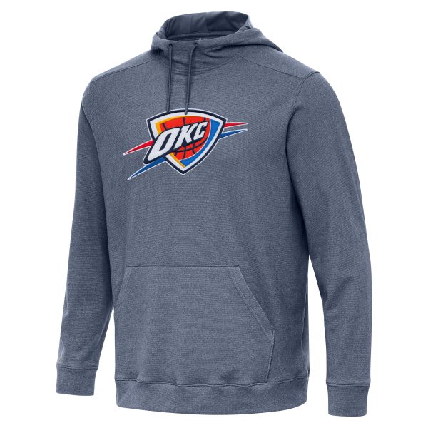 Antigua Oklahoma City Thunder Premium Heather Navy Cloud Pullover Hoodie