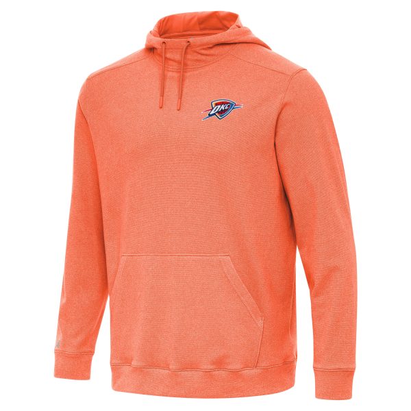 Antigua Oklahoma City Thunder Heather Orange Unique Cloud Pullover Hoodie