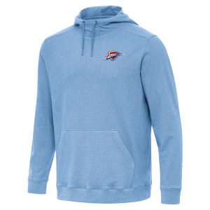 Antigua Oklahoma City Thunder Heather Powder Blue Cloud Stylish Pullover Hoodie