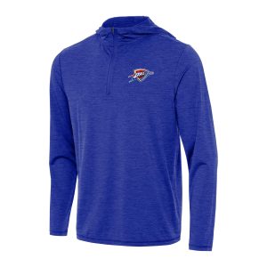 Antigua Oklahoma City Eye - catching Thunder Heather Royal Tidy Quarter Zip Hoodie