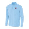 Antigua Oklahoma City Fabulous Thunder Light Blue Bright Quarter Zip Top