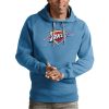 Antigua Oklahoma City Thunder Light Blue Team Elegant Logo Victory Pullover Hoodie