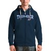Antigua Oklahoma City Thunder Navy Trendy Team Victory Full Zip Hoodie