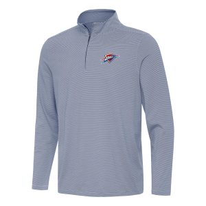 Antigua Oklahoma Eye - catching City Thunder Navy Twine Quarter Zip Top