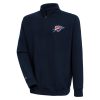 Antigua Oklahoma City Stylish Thunder Navy Victory Quarter Zip Pullover Top