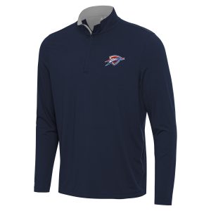 Antigua Oklahoma City Thunder Fabulous Navy/Gray Content Quarter Zip Top