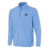 Antigua Oklahoma City Thunder Powder Elegant Blue Perilous Quarter Zip Sweatshirt